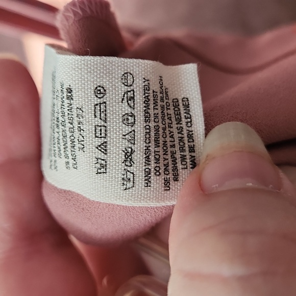 ⭕️ PRICE FIRM Free People Size 0 Low Criss Cross Back Floral Mauve Dress - Picture 9 of 9